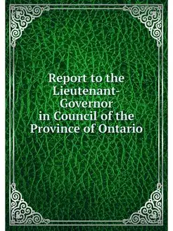 Report to the Lieutenant-Governor in