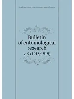 Bulletin of entomological research. v