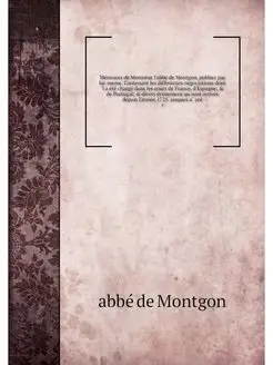 Memoires de Monsieur l'abbe de Montgo