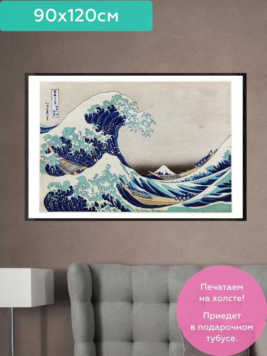 Постер / Плакат / Картина Большая волна в Канагаве ПростоПостер 25707757  купить в интернет-магазине Wildberries