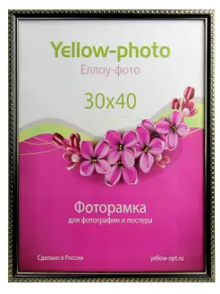 Фоторамка пластиковая 30х40 Камея Чёрный