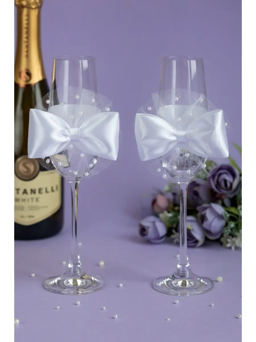 Свадебные бокалы тюльпан
