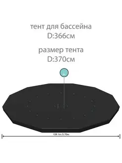 Тент для надувного и каркасного бассейна 366см