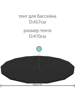 Тент для каркасного бассейна 457см