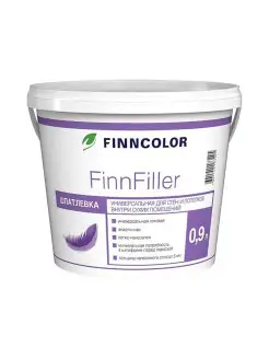 Шпатлевка финишная Finncolor FinnFiller, 0,9 л, белая