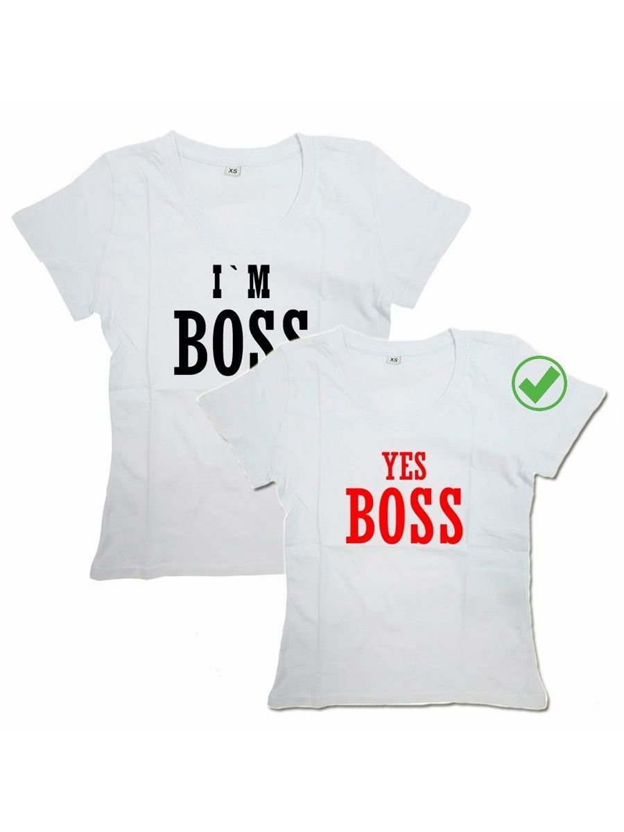 M m boss. Парные футболки the Boss. Футболка с надписью босс. Майка с надписью Boss. Футболка Yes Boss.