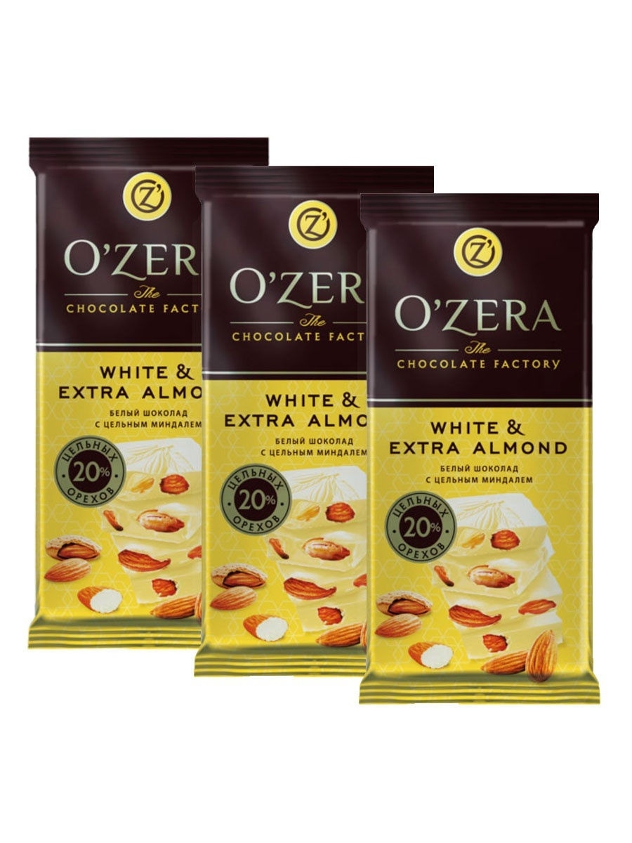 «Ozera», шоколад White and Extra Almond, 90 г