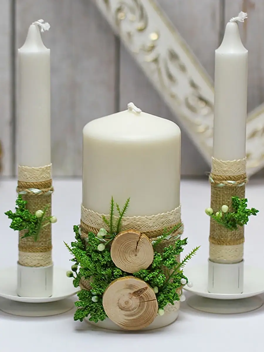 Свечи на свадьбу своими руками: как сделать и украсить семейный очаг?