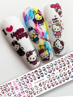 Наклейки для ногтей набор слайдеры hello kitty