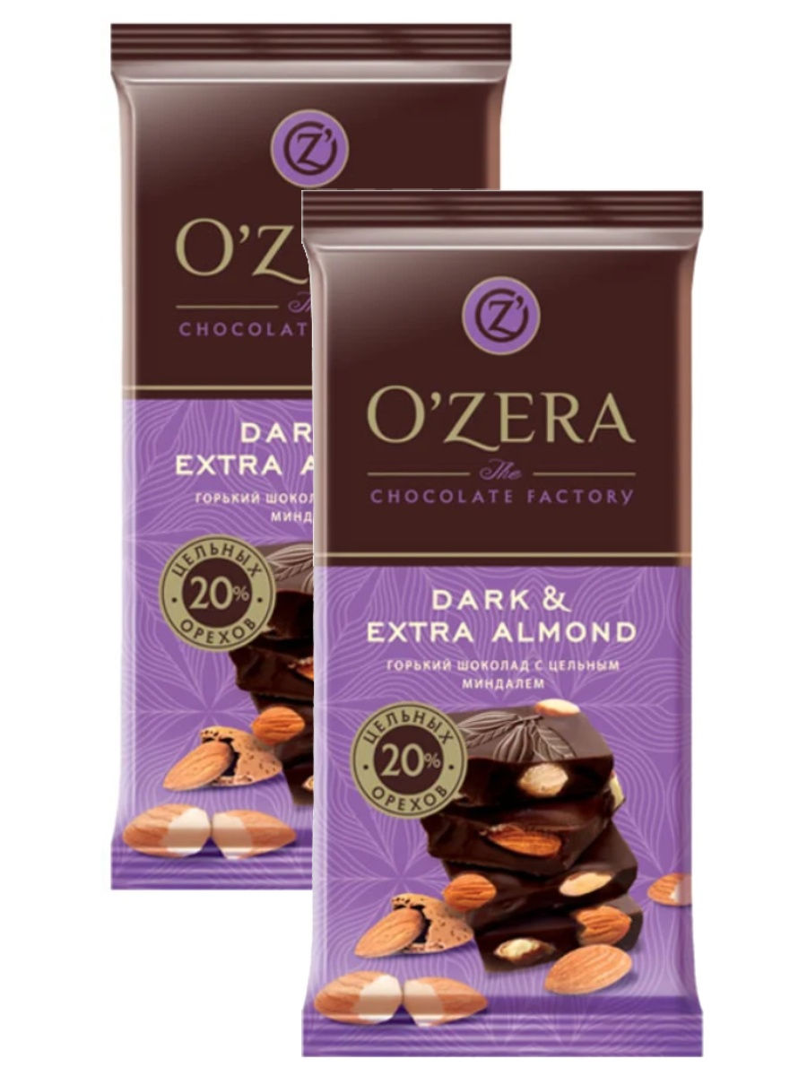 Шоколад Ozera Горький Dark&Extra Almond 0,090 (КДВ)