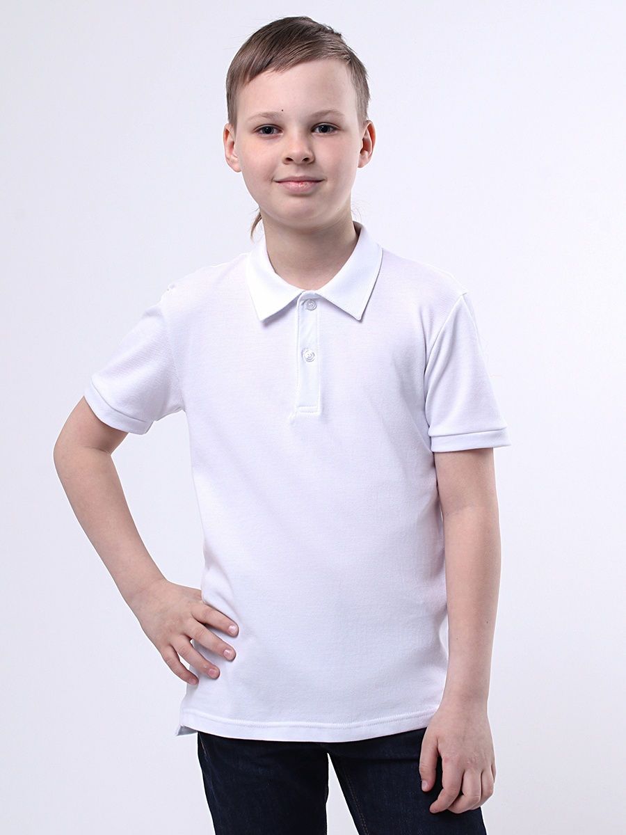 Белая рубашка с коротким рукавом для мальчика