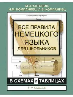 Все правила немецкого языка для школьников в схемах и